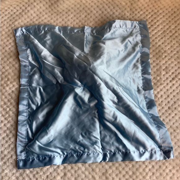 Pro Goleem Blue Plush Bear Lovey Security Blanket With Satin Trim - Picture 5 of 5